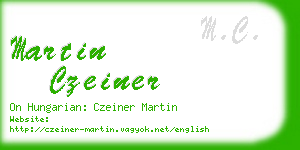 martin czeiner business card